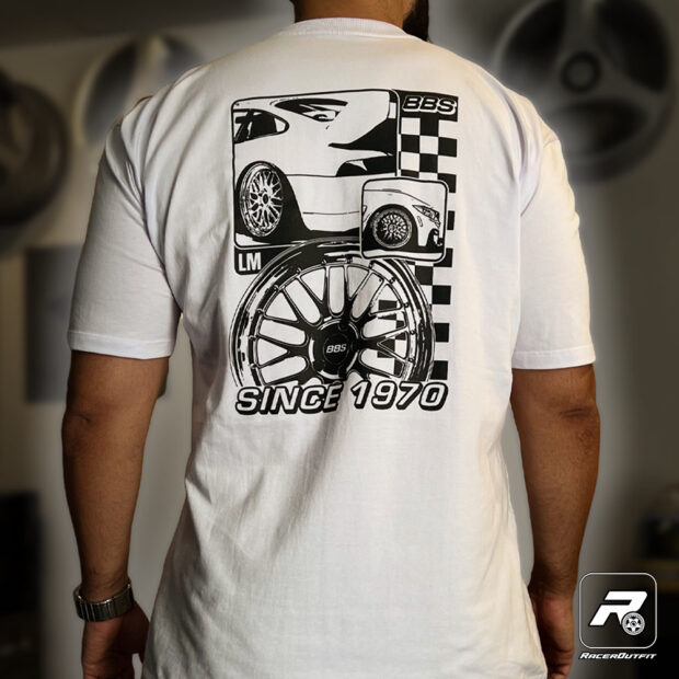 Unindo Estilo BBS LM, Porsche 911 e BMW M4 em uma Camiseta Única!